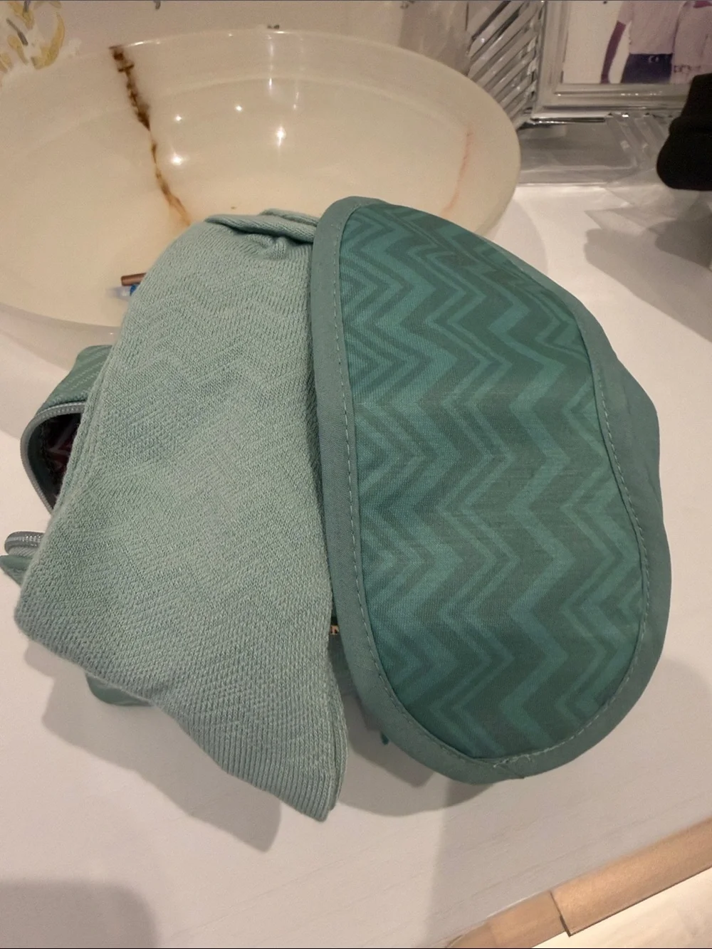 Missoni Quilted Zigzag Cosmetic Case in Mint Green